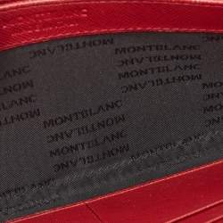 Montblanc Red Leather Meisterstuck Zip Around Wallet