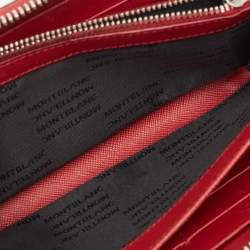 Montblanc Red Leather Meisterstuck Zip Around Wallet