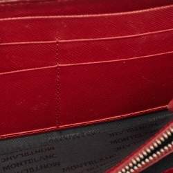 Montblanc Red Leather Meisterstuck Zip Around Wallet