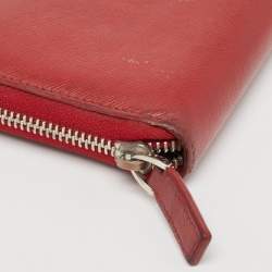 Montblanc Red Leather Meisterstuck Zip Around Wallet