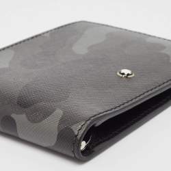 Montblanc Grey Camouflage Leather Sartorial 4CC Money Clip Wallet