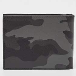 Montblanc Grey Camouflage Leather Sartorial 4CC Money Clip Wallet
