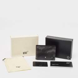 Montblanc Grey Camouflage Leather Sartorial 4CC Money Clip Wallet