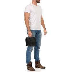 Montblanc Black Nylon and Leather Nightflight Wash Bag