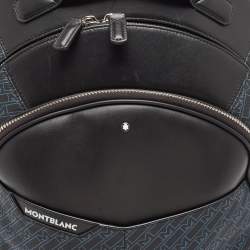 Montblanc Black/Blue Monogram Coated Canvas and Leather Backpack