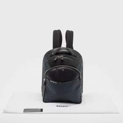Montblanc Black/Blue Monogram Coated Canvas and Leather Backpack