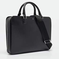 Montblanc Black Leather Meisterstuck Briefcase