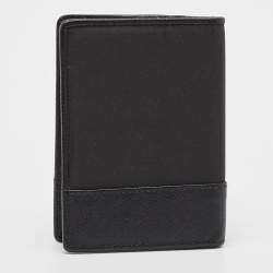 Montblanc Black Nylon and Leather Nightflight Business Card Holder