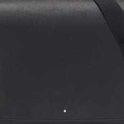 Montblanc Black Leather Sartorial Flap Messenger Bag