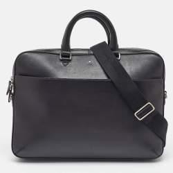 Montblanc Black Leather Sartorial Document Briefcase