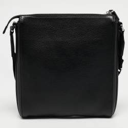 Montblanc Black Leather Meisterstuck Messenger Bag