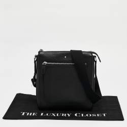 Montblanc Black Leather Meisterstuck Messenger Bag