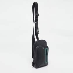 Montblanc x Zidane Black Coated Fabric Extreme 3.0  Pattern Sling Bag