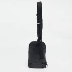Montblanc x Zidane Black Coated Fabric Extreme 3.0  Pattern Sling Bag