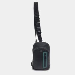 Montblanc x Zidane Black Coated Fabric Extreme 3.0  Pattern Sling Bag