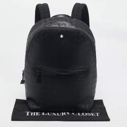 Pre Owned Montblanc Black Textured Leather Extreme 3.0 Backpack