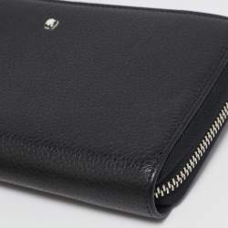 Montblanc Black Leather Meisterstuck Zip Around Wallet