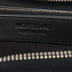 Montblanc Black Leather Meisterstuck Zip Around Wallet