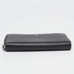 Montblanc Black Leather Meisterstuck Zip Around Wallet