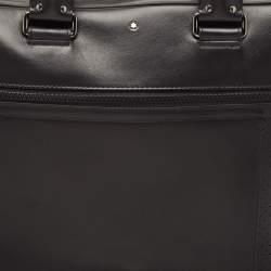 Pre Owned Montblanc Black/Red Leather Urban Racing Spirit Briefcase Bag