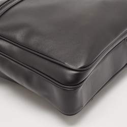 Pre Owned Montblanc Black/Red Leather Urban Racing Spirit Briefcase Bag