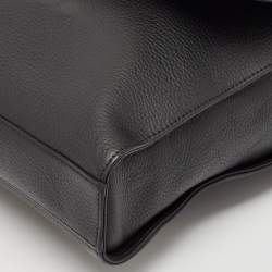 Montblanc Black Leather Meisterstuck North South Messenger Bag