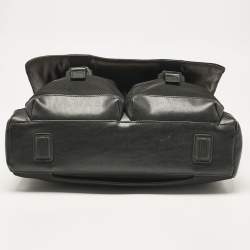 Montblanc Black Leather and Nylon Single Gusset Nightflight Briefcase