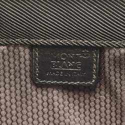 Montblanc Black Leather and Nylon Single Gusset Nightflight Briefcase