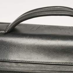 Montblanc Black Leather and Nylon Single Gusset Nightflight Briefcase
