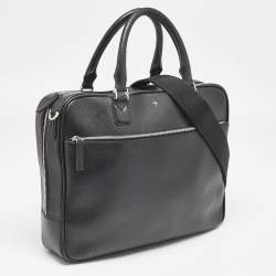 Montblanc Black Leather Sartorial Document Briefcase