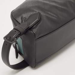 Montblanc x Zidane Black/Green Leather and Rubber Extreme 3.0 Pattern Pouch
