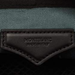 Montblanc x Zidane Black/Green Leather and Rubber Extreme 3.0 Pattern Pouch