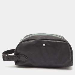 Montblanc x Zidane Black/Green Leather and Rubber Extreme 3.0 Pattern Pouch