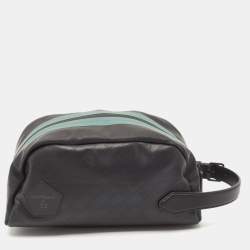 Montblanc x Zidane Black/Green Leather and Rubber Extreme 3.0 Pattern Pouch