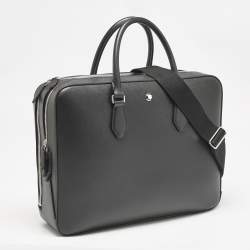 مملوكة مسبقًا Montblanc Black Leather Large Sartorial Document Briefcase