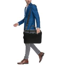 مملوكة مسبقًا Montblanc Black Leather Large Sartorial Document Briefcase