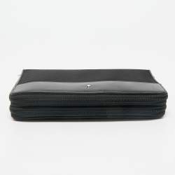 Montblanc Black Leather and Nylon Nightflight Travel Companion Wallet