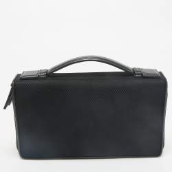 Montblanc Black Leather and Nylon Nightflight Travel Companion Wallet
