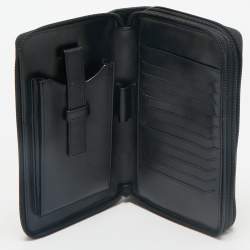 Montblanc Black Leather and Nylon Nightflight Travel Companion Wallet