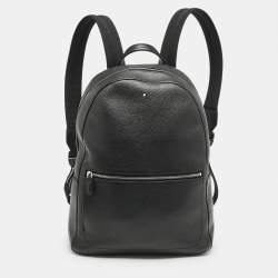 Montblanc Black Leather Meisterstuck Backpack