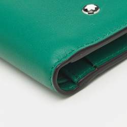 Montblanc Green Leather Mini Meisterstuck Bifold Wallet