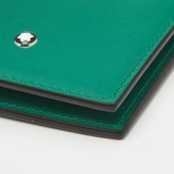 Montblanc Green Leather Mini Meisterstuck Bifold Wallet