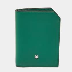 Montblanc Green Leather Mini Meisterstuck Bifold Wallet