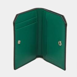 Montblanc Green Leather Mini Meisterstuck Bifold Wallet