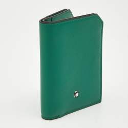 Montblanc Green Leather Mini Meisterstuck Bifold Wallet
