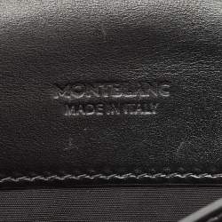 Pre Owned Montblanc Black Leather Meisterstuck Flap Crossbody Bag