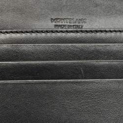 Pre Owned Montblanc Black Leather Meisterstuck Flap Crossbody Bag