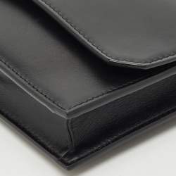 Pre Owned Montblanc Black Leather Meisterstuck Flap Crossbody Bag