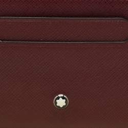 Montblanc Burgundy Leather Meisterstuck Card Holder