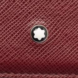 Montblanc Burgundy Leather Meisterstuck Card Holder